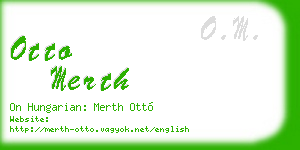 otto merth business card