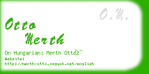 otto merth business card